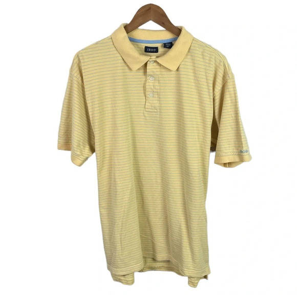 PO357 Mens IZOD Brand Preppy Striped Short Sleeve Polo Shirt XLT Tall - Picture 1 of 4